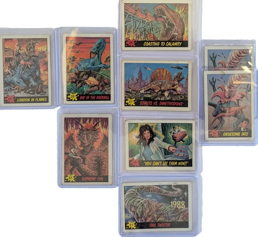 1988 Topps Dinosaurs Attack You Pick Horror Cards Vintage Monster Sci-Fi 80s Art
